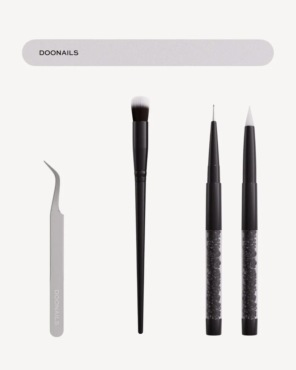 doonails-nailart-set-pinsel-pinzette-buffer-feile-zubeh-r image 1