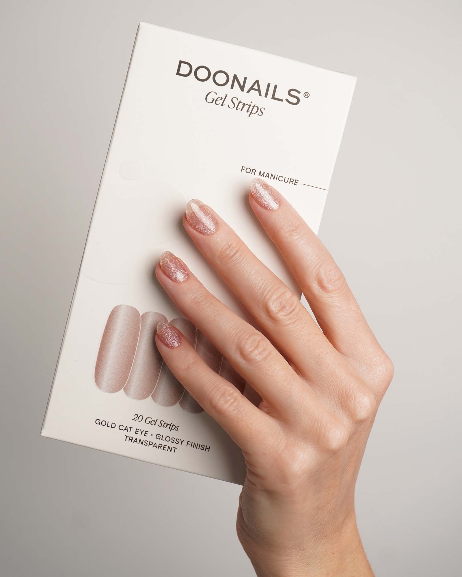 doonails-gold-cat-eye-uv-gel-strips-gold-transparent image 3