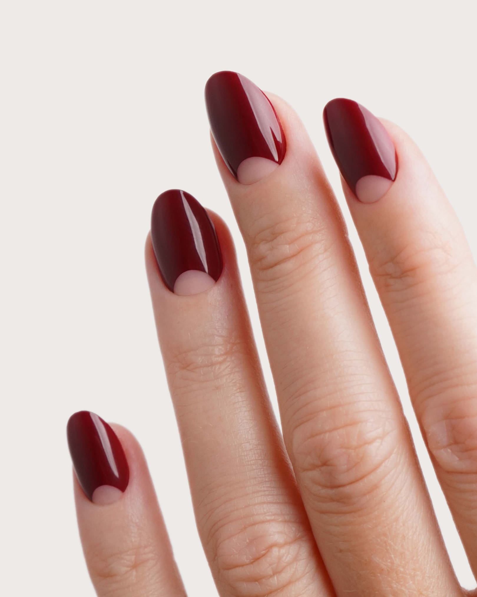 doonails-mademoiselle-bordeaux-short-round-soft-gel-press-ons image 2