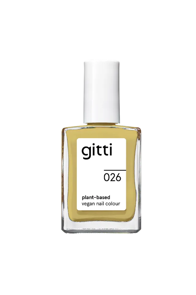 gitti-no-026-plant-based-nagellack-pastellgelb-mit-gr-n-touch image 1