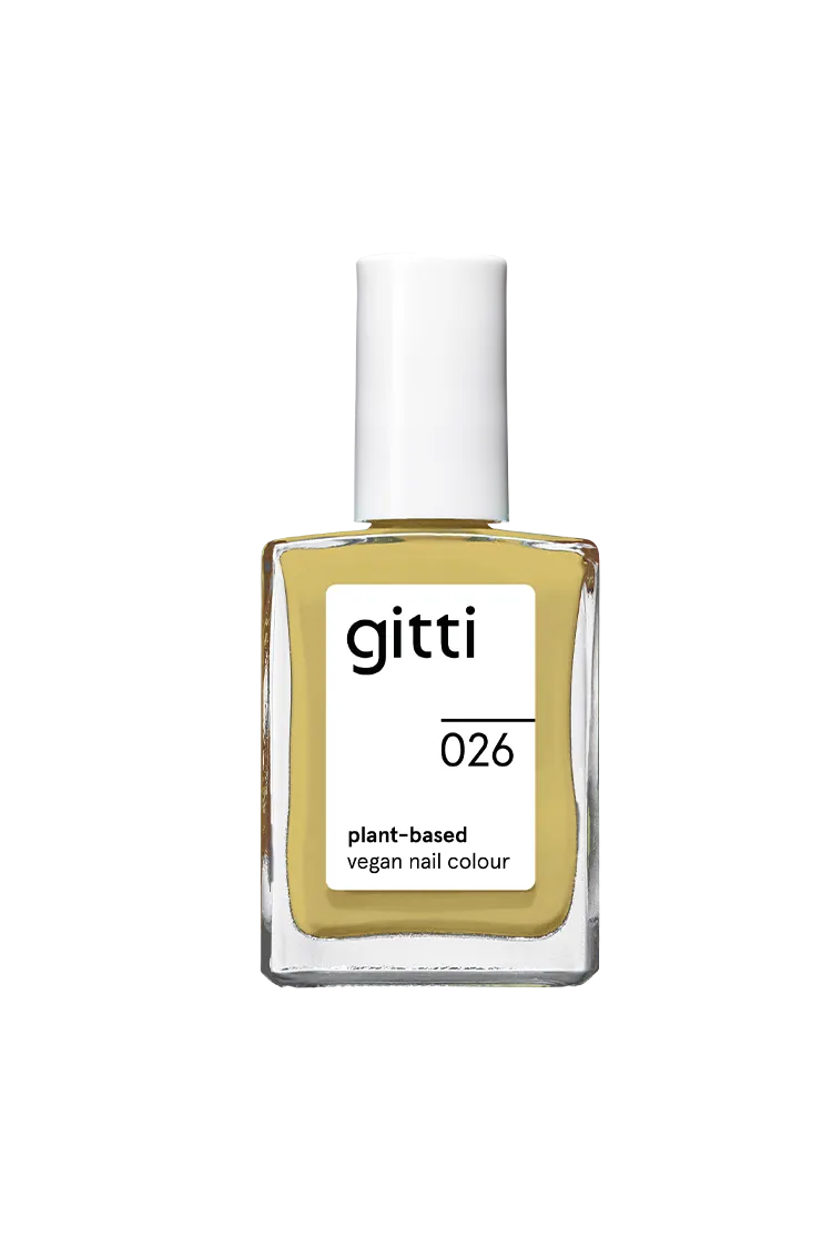 gitti-no-026-plant-based-nagellack-pastellgelb-mit-gr-n-touch image 1
