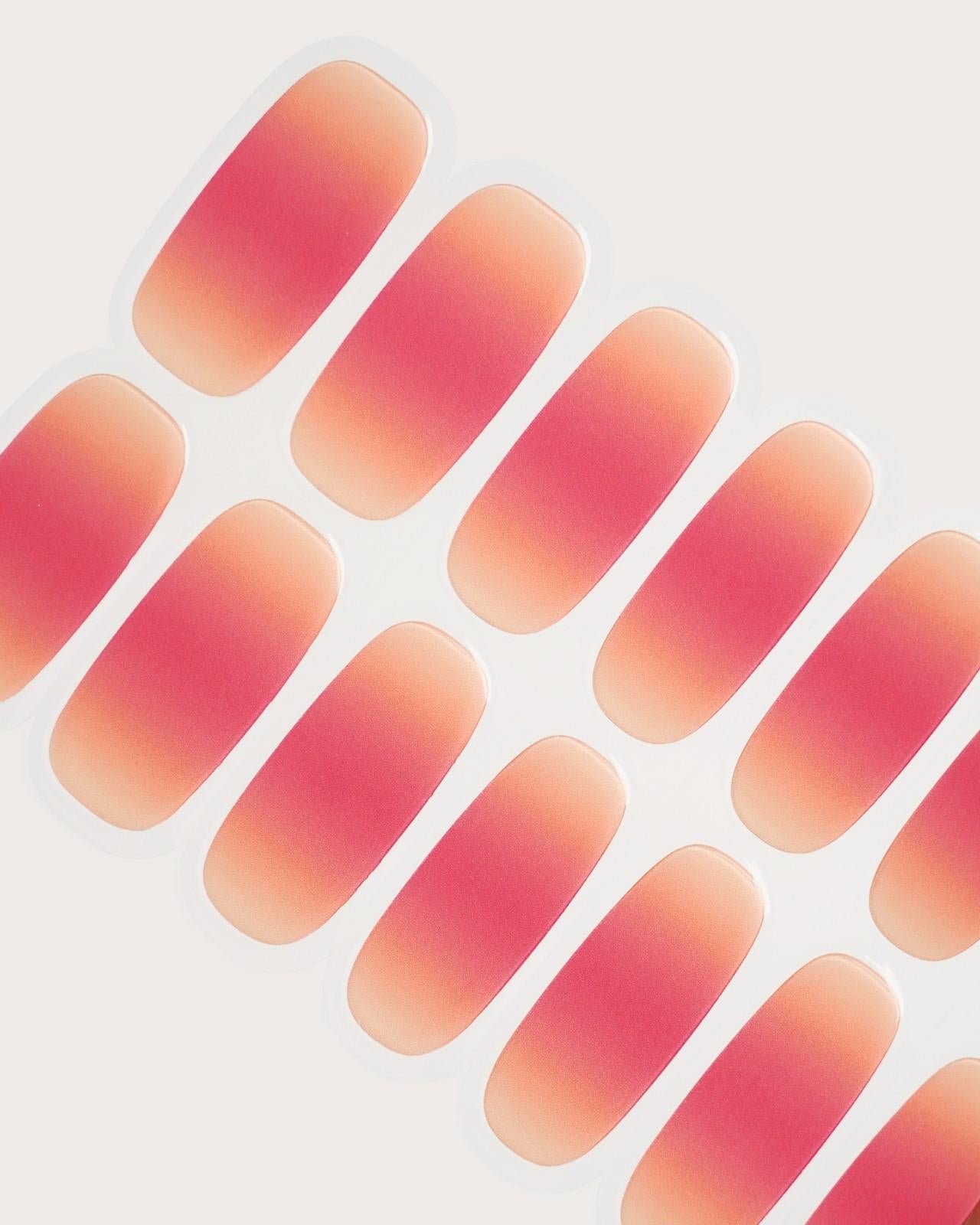 doonails-orange-pink-ombre-uv-gel-strips-pfirsich-zu-pink-verlauf image 5