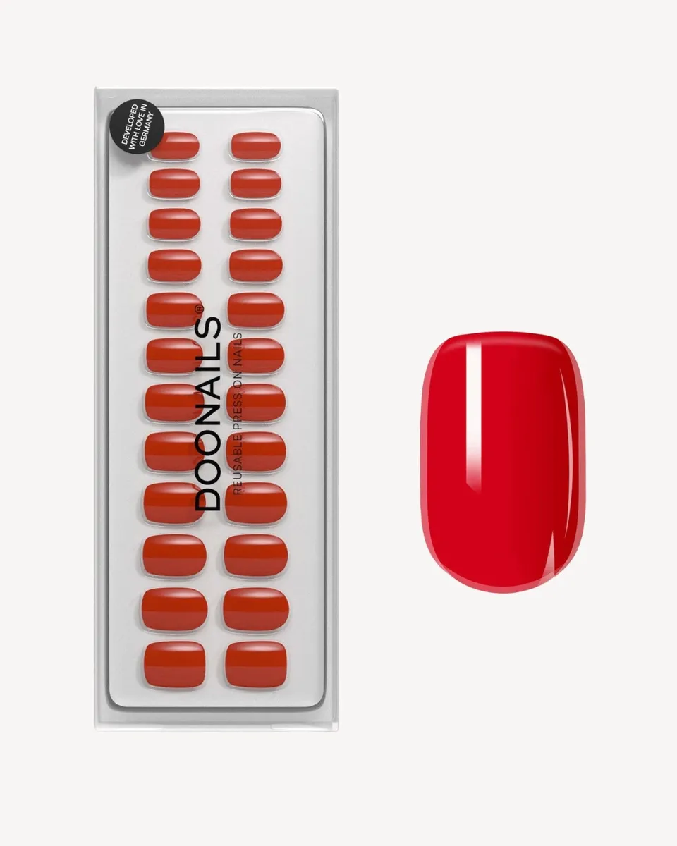 doonails-rose-red-short-square-soft-gel-press-ons image 1