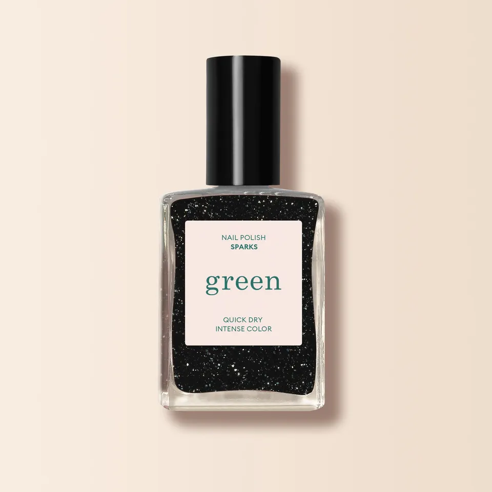 manucurist-green-sparks-nagellack-intensiv-schwarz-mit-silberglitzer image 1
