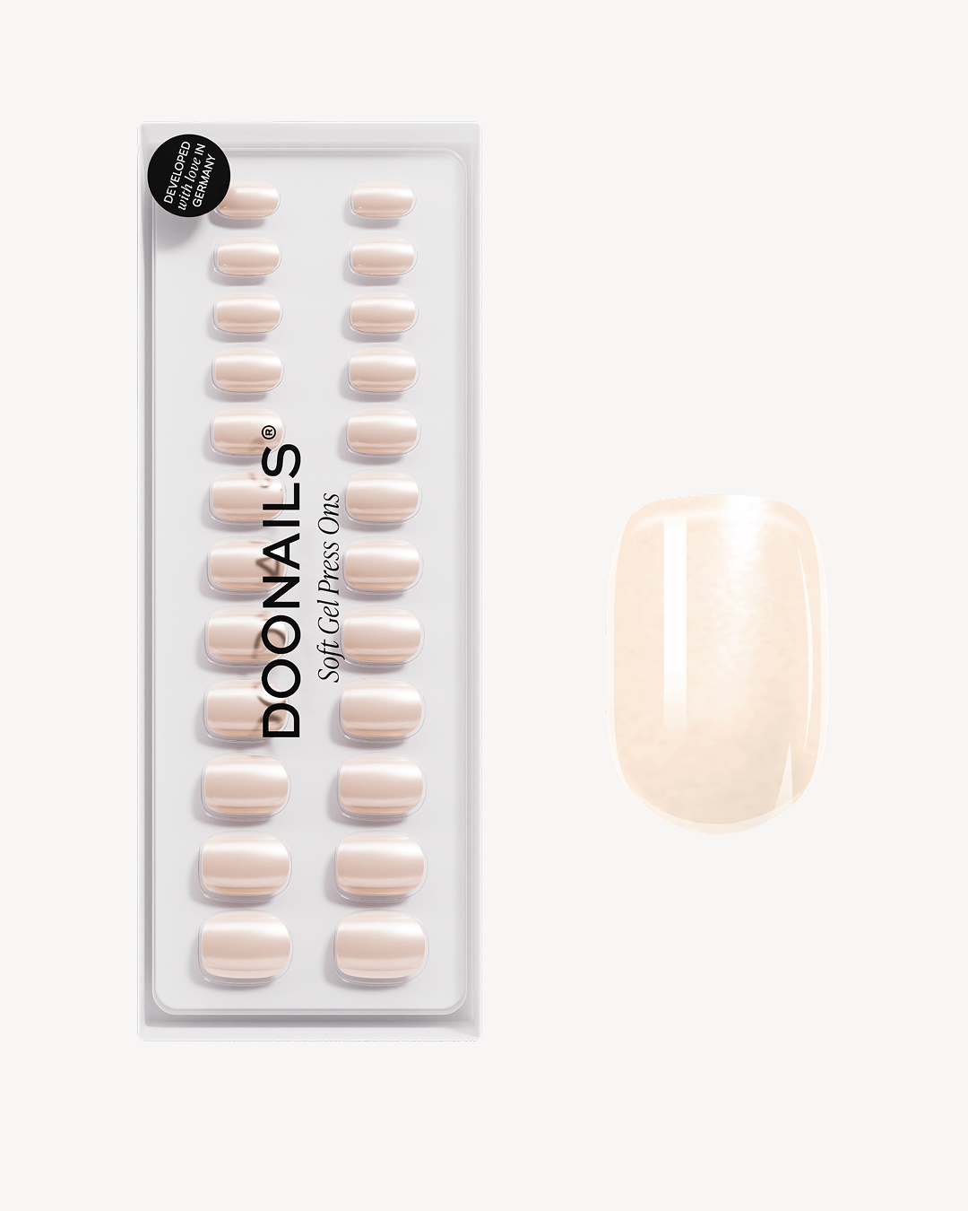 doonails-prosecco-extra-short-square-soft-gel-press-ons-chrome image 1
