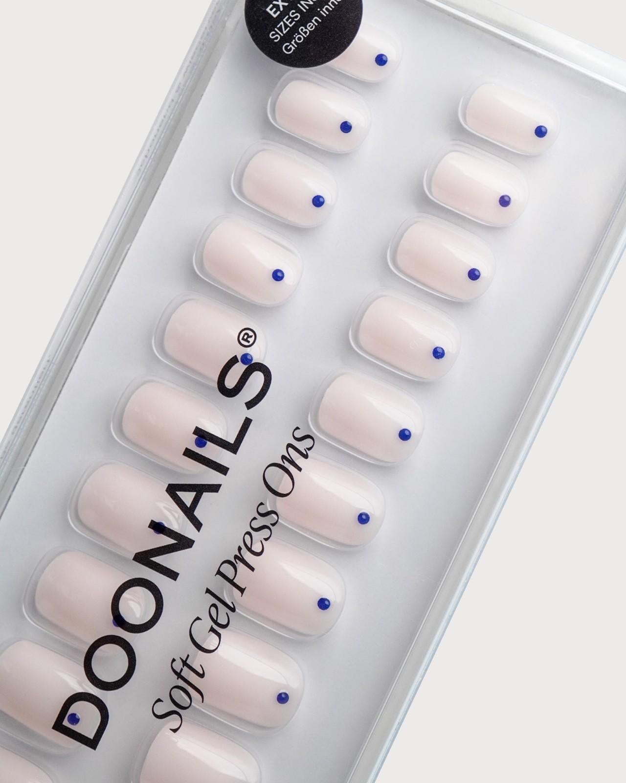 doonails-blue-dots-extra-short-square-soft-gel-press-ons image 5