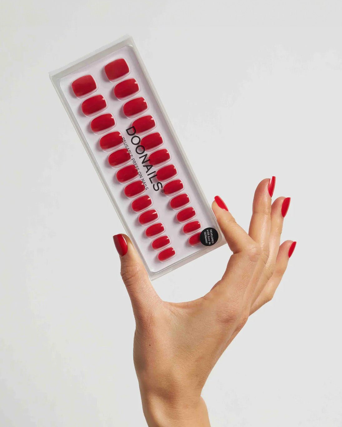 doonails-rose-red-short-square-soft-gel-press-ons image 4