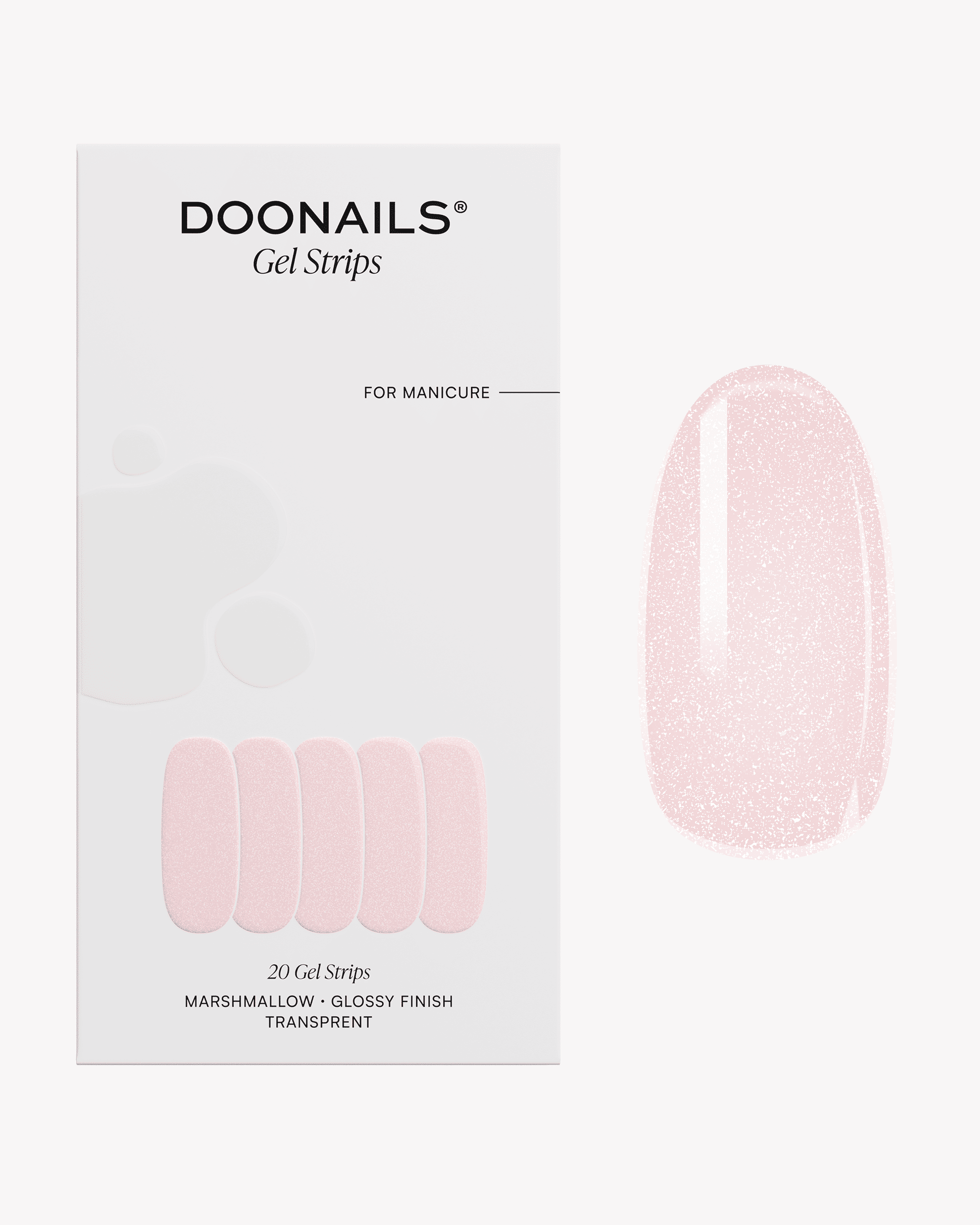 doonails-marshmallow-uv-gel-strips-ros-glitzer image 1