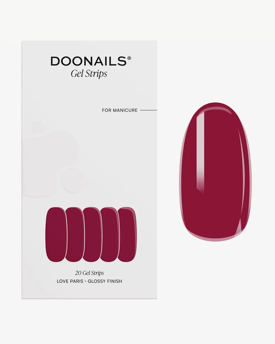 doonails-love-paris-uv-gel-strips-dunkelrot image 1