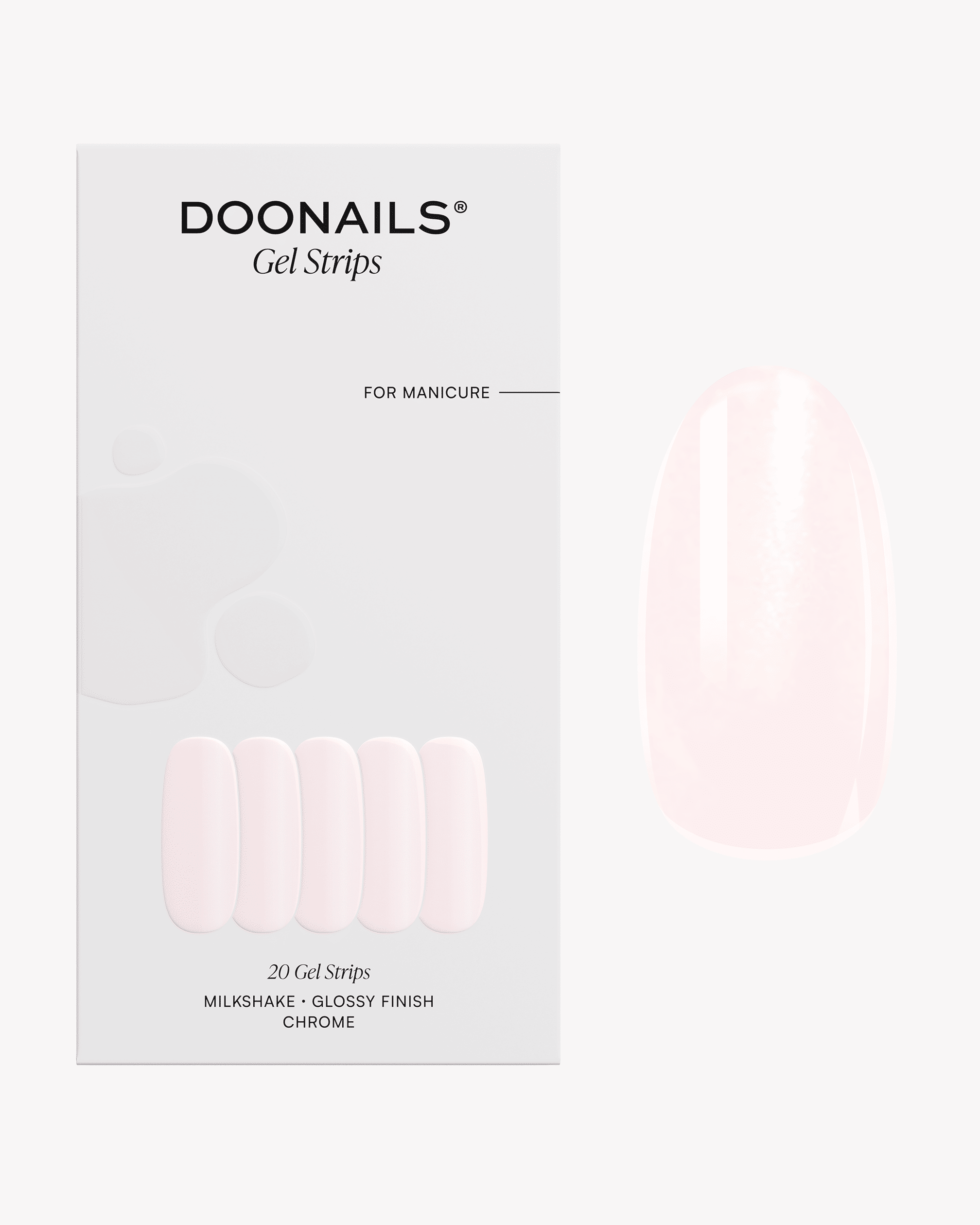 doonails-milkshake-uv-gel-strips-cremig-mit-chrome-effekt image 1