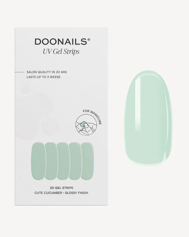 doonails-cute-cucumber-uv-gel-strips-pastellgr-n image 1