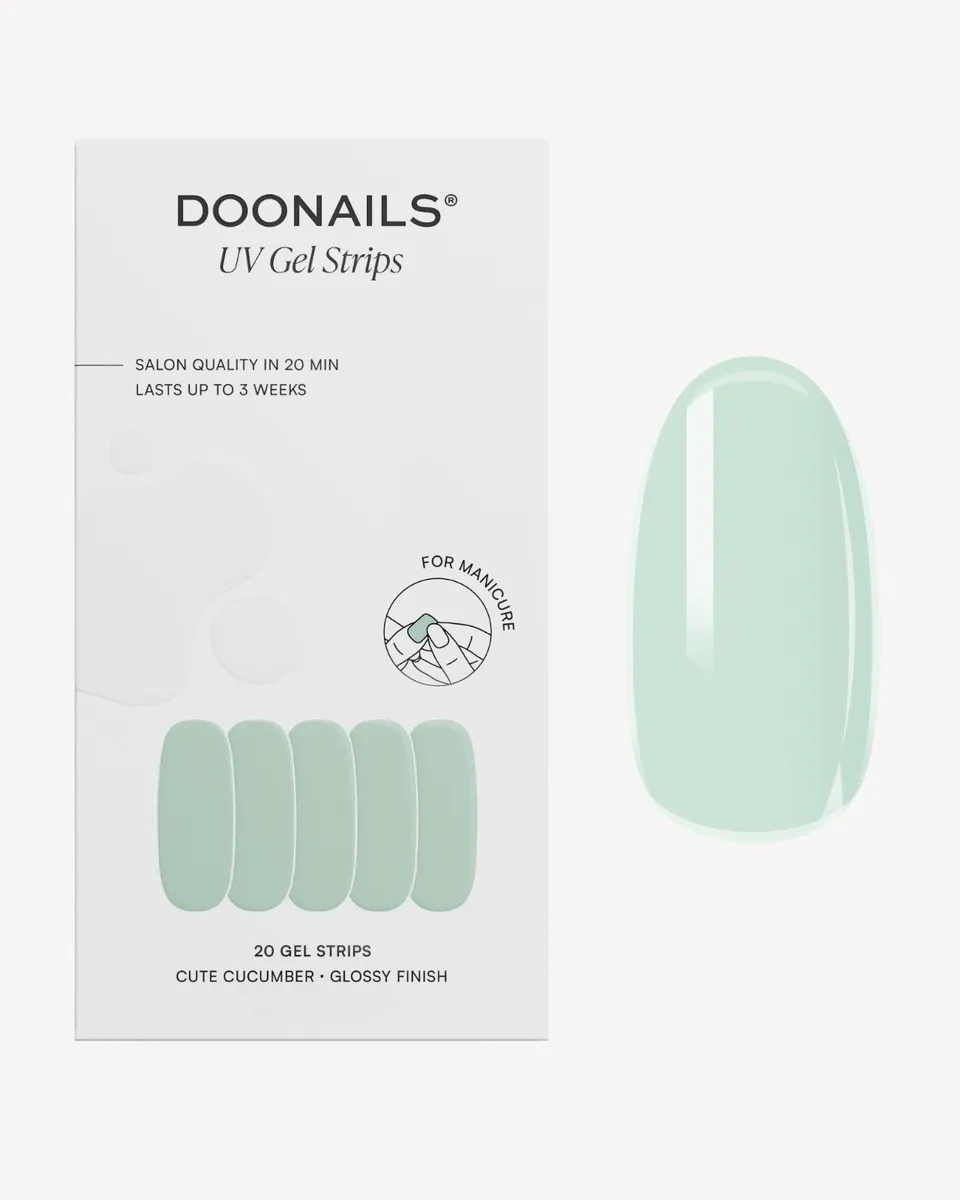 doonails-cute-cucumber-uv-gel-strips-pastellgr-n image 1