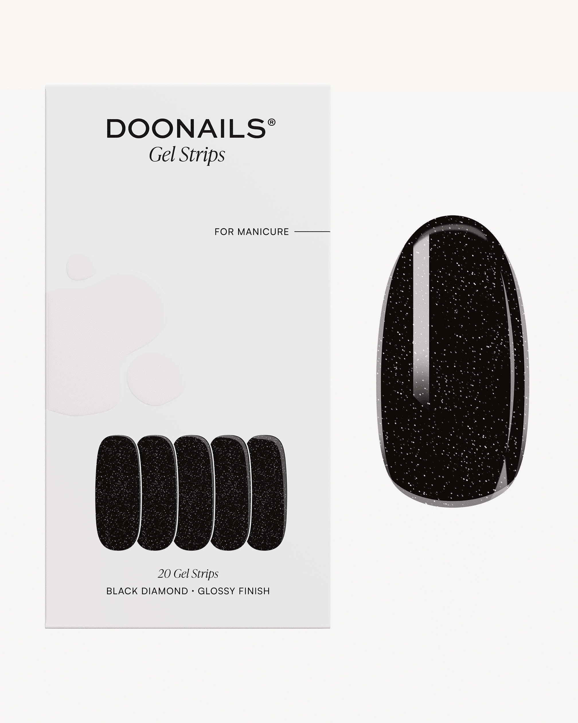 doonails-black-diamond-uv-gel-strips-schwarz-glitzer image 1