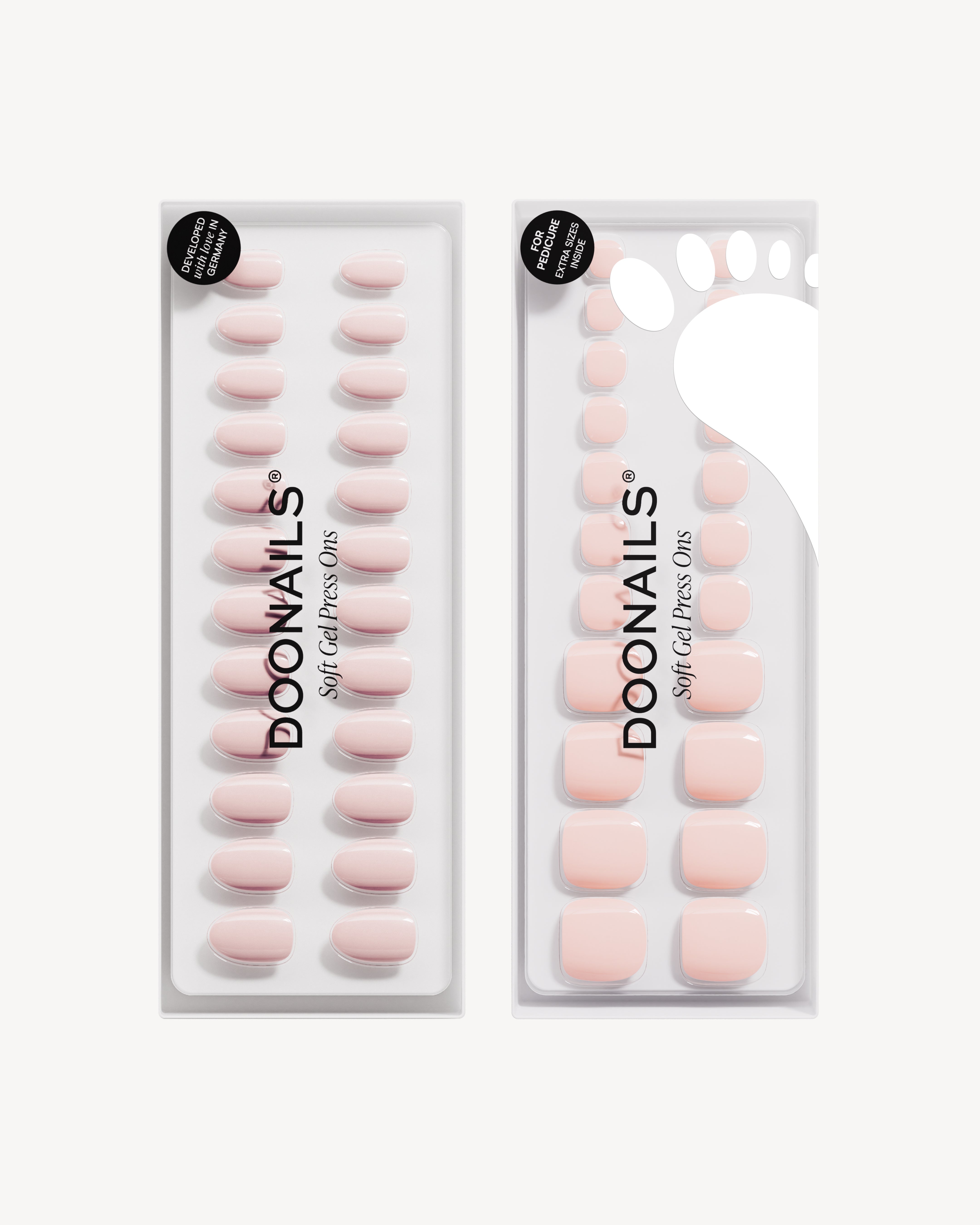 doonails-ballerina-short-round-mani-pedi-set-soft-gel-press-ons-zart-rosa image 1