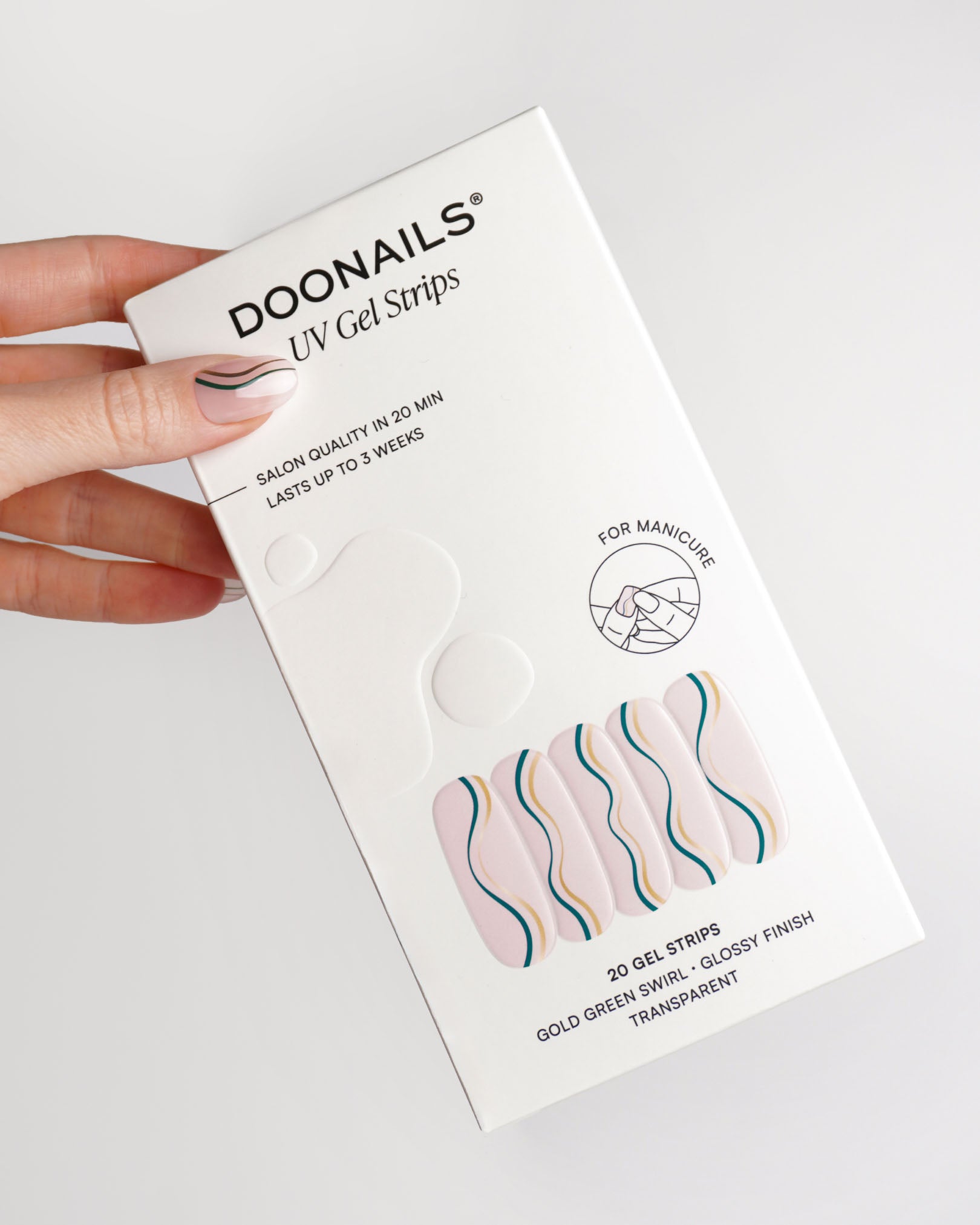 doonails-gold-green-swirl-uv-gel-strips-online-exklusiv image 3