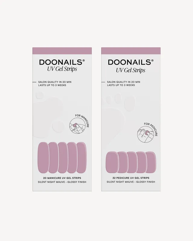 doonails-silent-night-mauve-mani-pedi-set-uv-gel-strips image 1