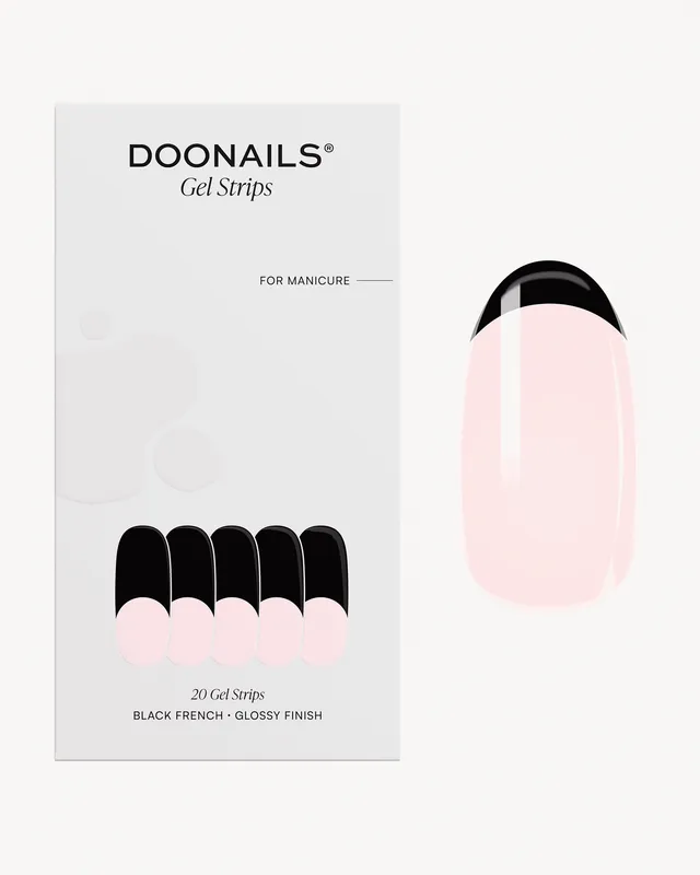 doonails-black-french-uv-gel-strips image 1