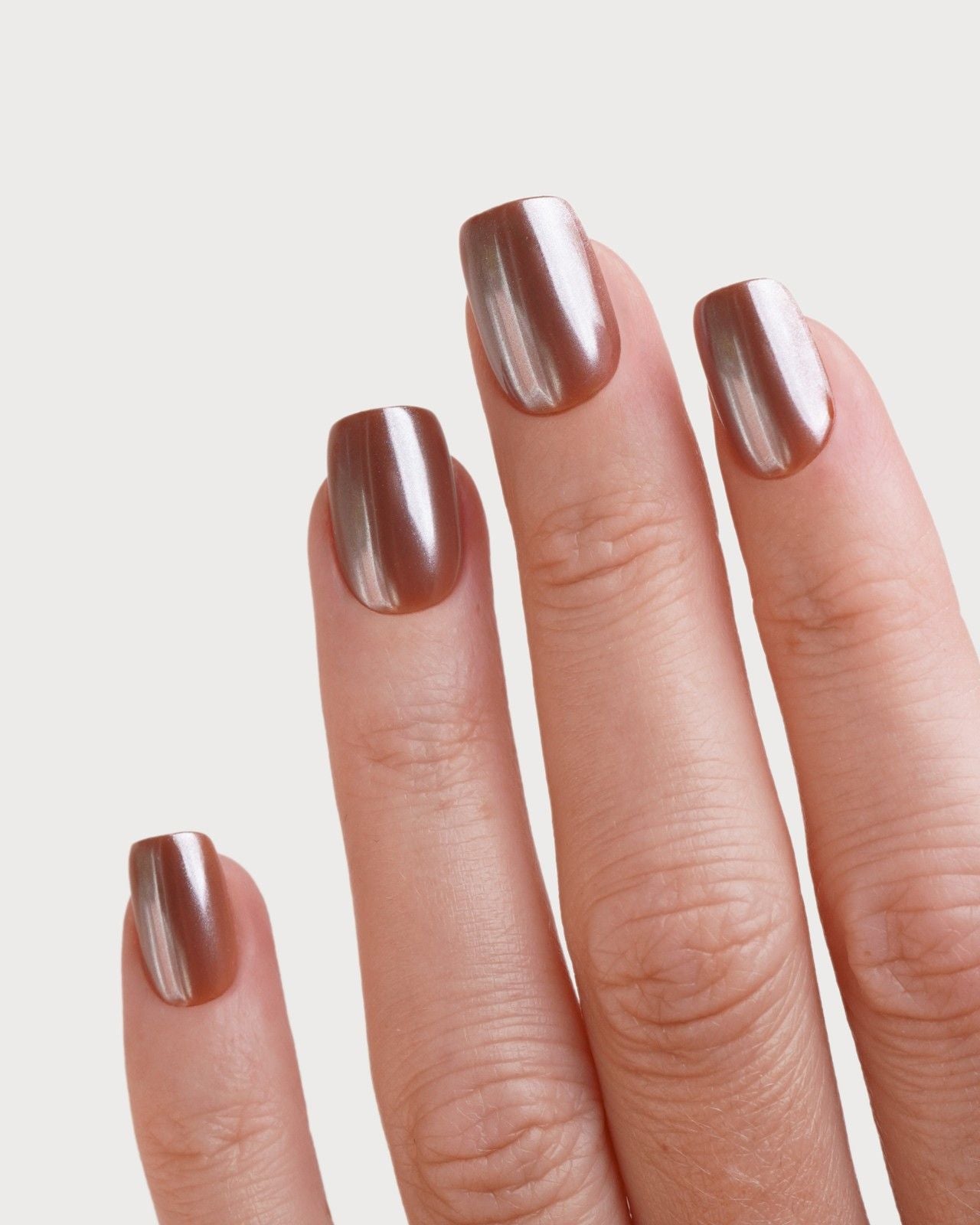 doonails-glazed-chocolate-short-square-soft-gel-press-ons-chrome-braun image 2