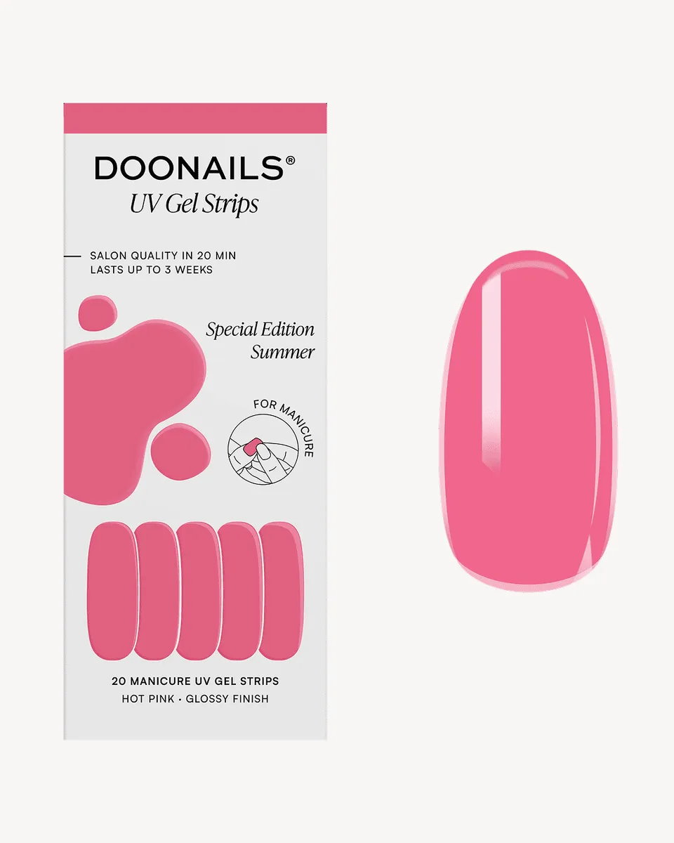 doonails-hot-pink-uv-gel-strips-golden-hour-special-edition image 1