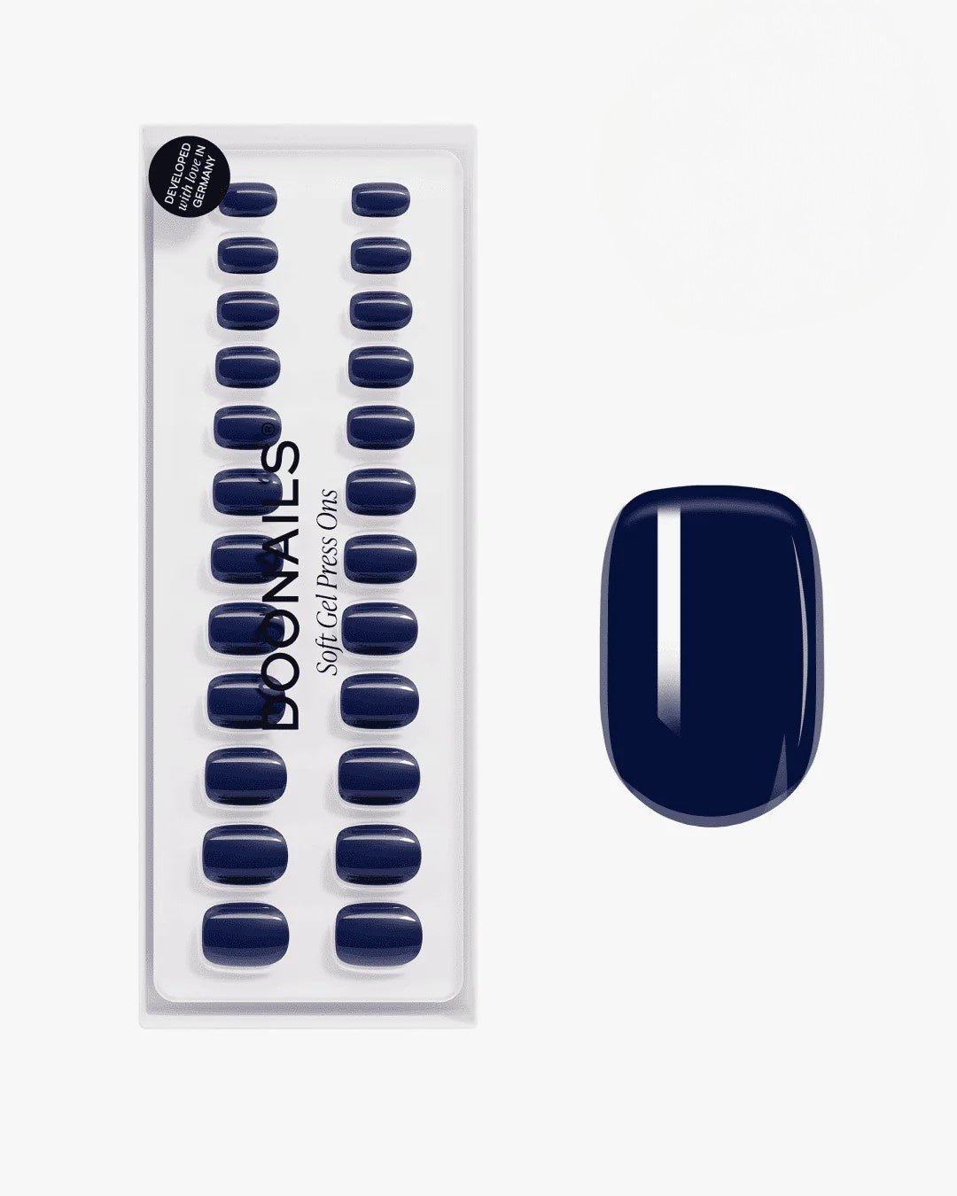 doonails-ocean-extra-short-square-soft-gel-press-ons-navy-blau image 1