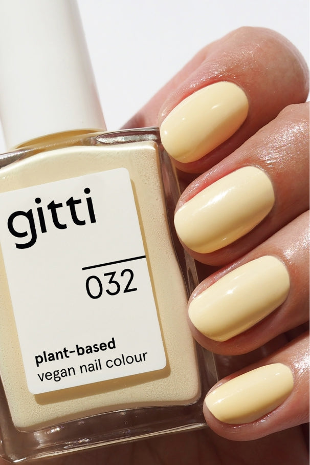gitti-no-032-plant-based-nagellack-sanftes-butter-wei-gelb image 2