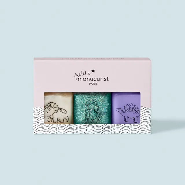 manucurist-wild-life-set-kinder-nagellack-set-beige-waldgr-n-glitzer-lila image 1