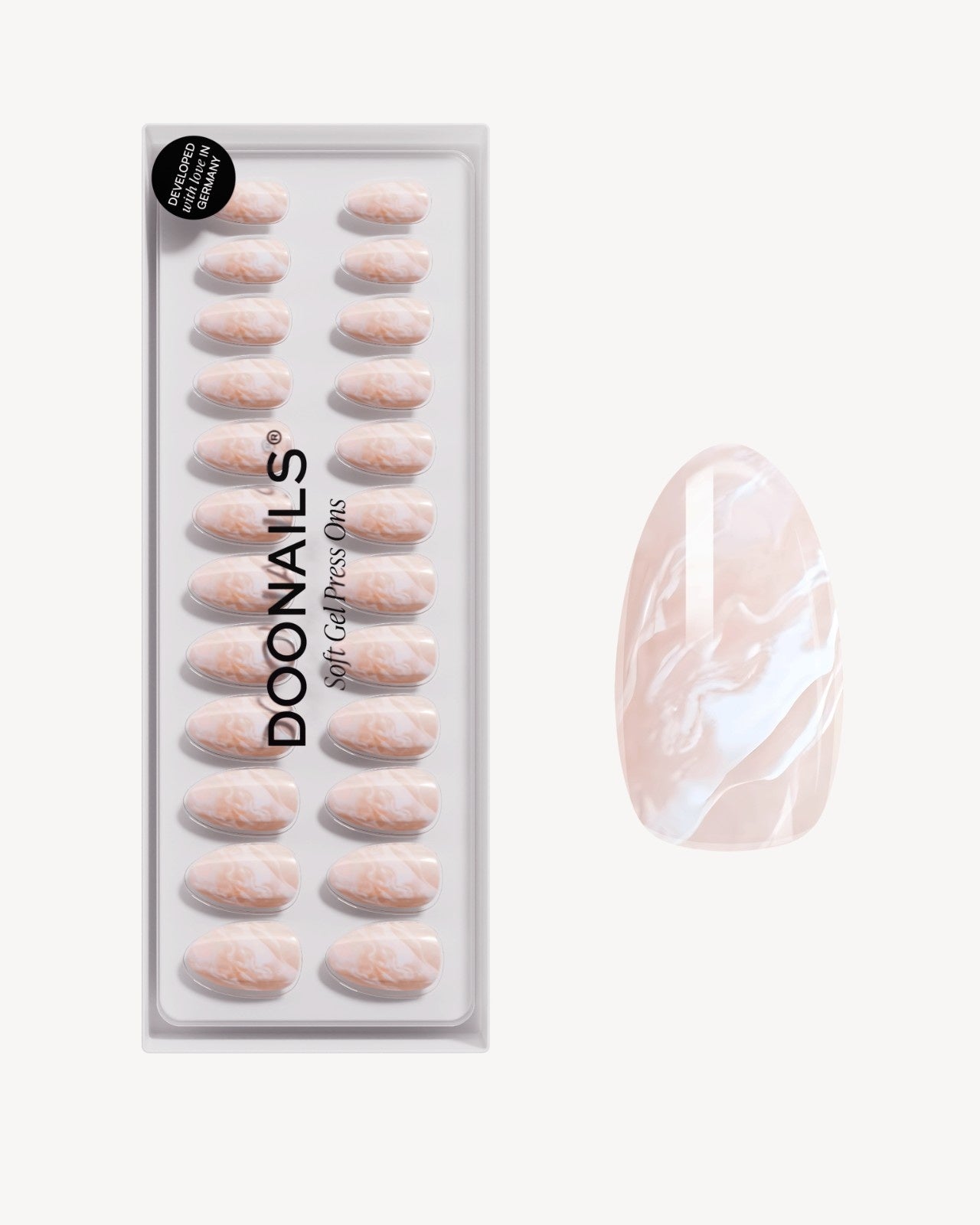 doonails-nude-marble-short-almond-soft-gel-press-ons image 1
