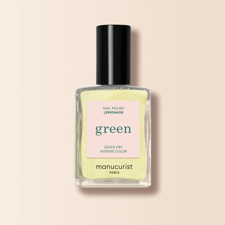 manucurist-green-lemonade-nagellack-blasses-gelb-mit-glitzer image 1