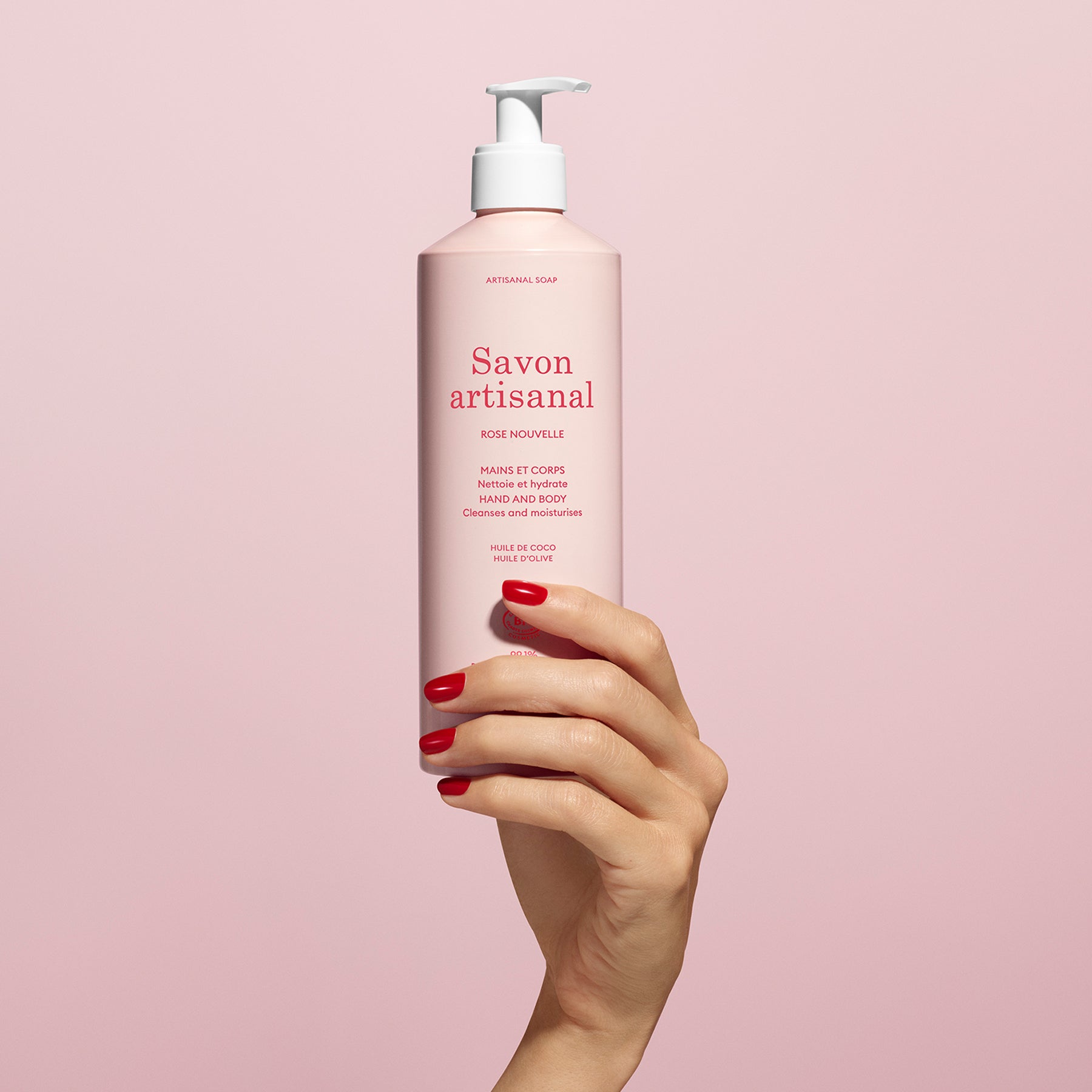 manucurist-handgefertigte-seife-neue-rose-cosmos-organic-500ml image 2