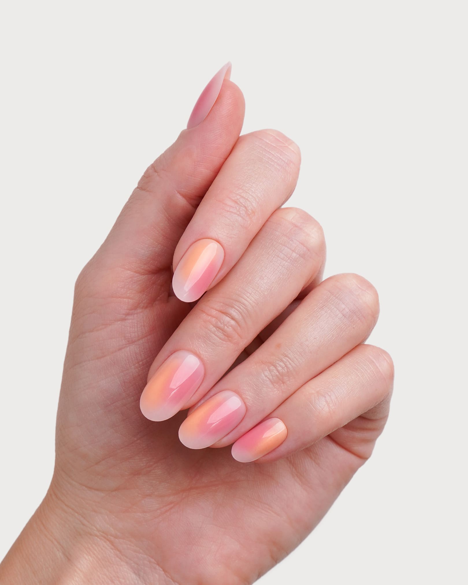 doonails-orange-pink-aura-medium-round-soft-gel-press-ons image 4