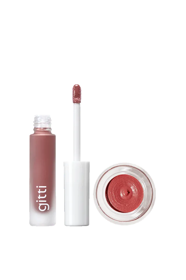 gitti-lip-cheek-duo-set-lip-glaze-4-5-ml-velvet-cheeks-3-ml image 1