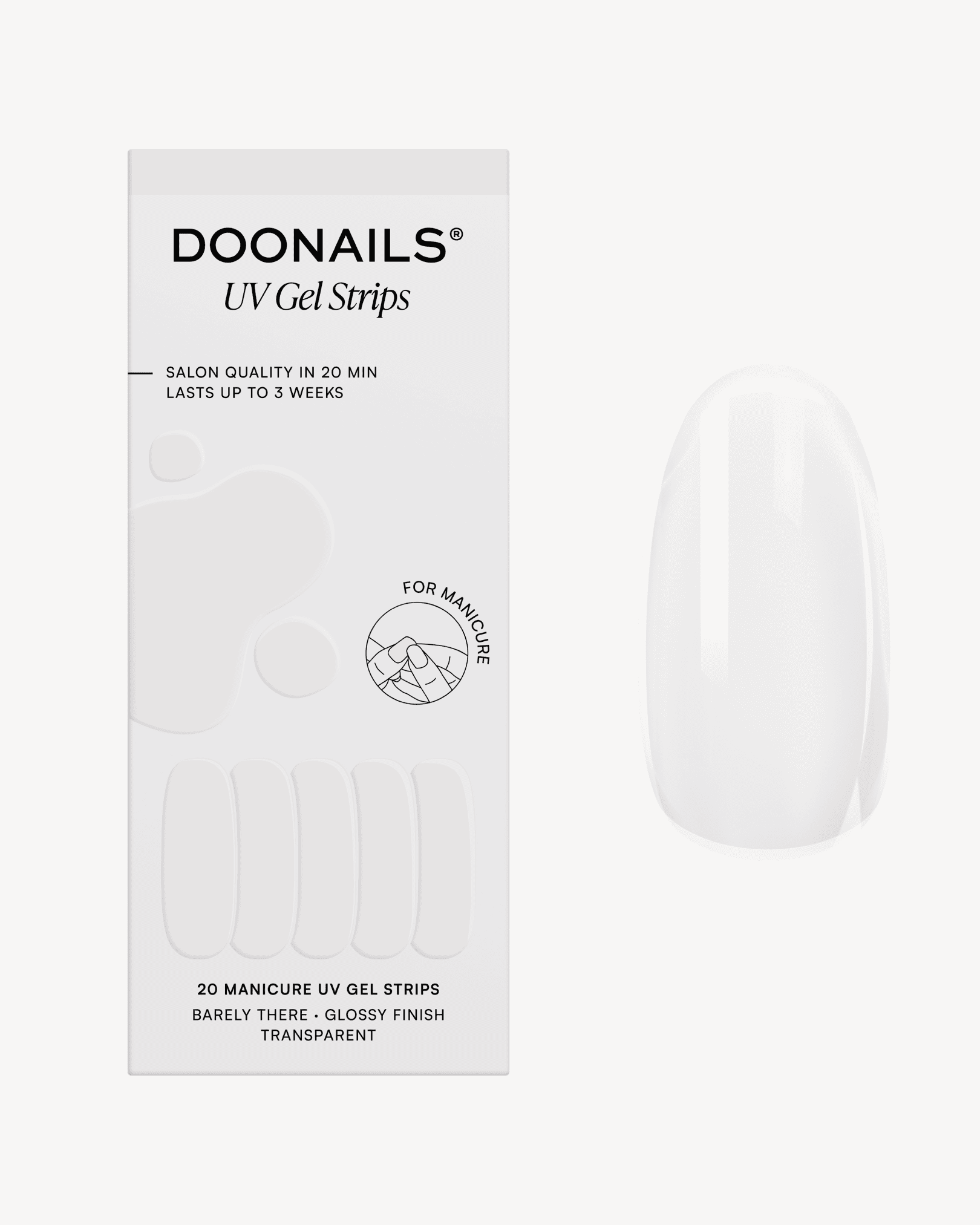 doonails-barely-there-uv-gel-strips-transparent-hochglanz image 1
