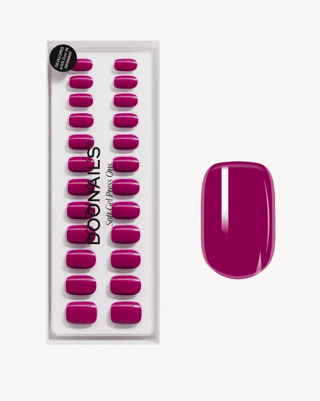 doonails-acai-berry-short-square-soft-gel-press-ons-beerenviolett image 1