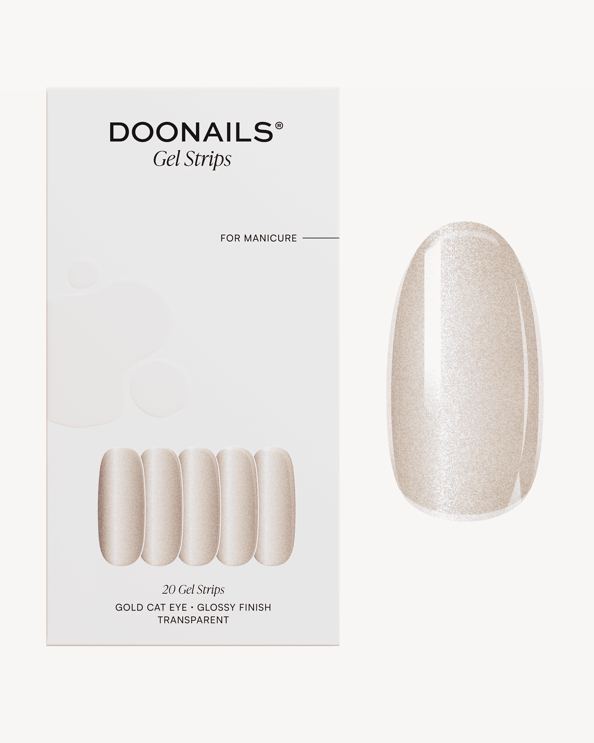 doonails-gold-cat-eye-uv-gel-strips-gold-transparent image 1