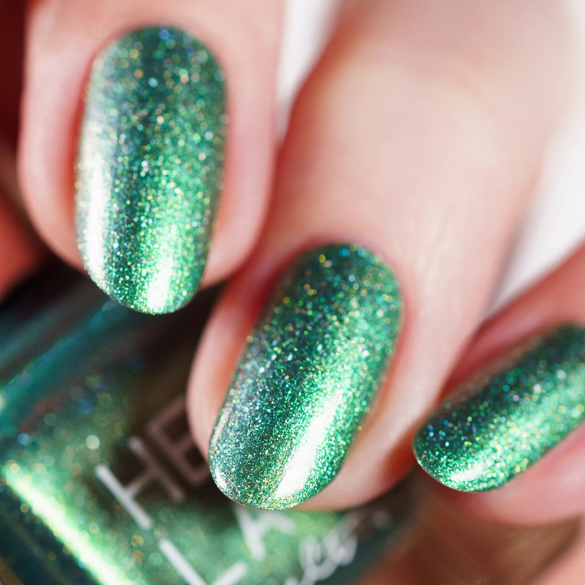herzlack-oh-tannenbaum-nagellack-gr-n-gold-holo-schimmer-11ml image 3
