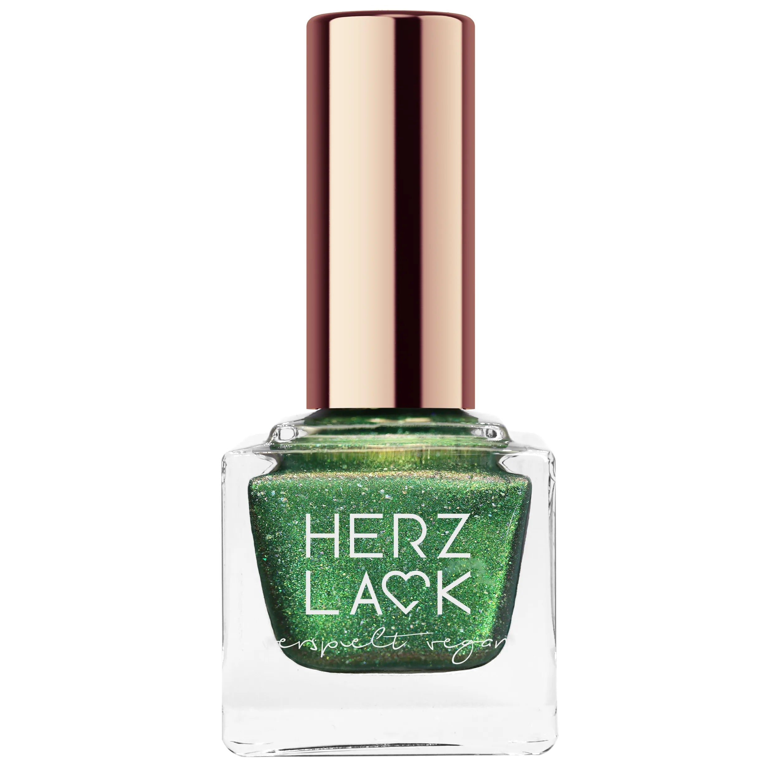 herzlack-oh-tannenbaum-nagellack-gr-n-gold-holo-schimmer-11ml image 1