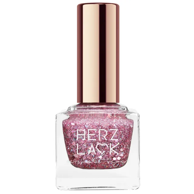 herzlack-rosa-regenbogen-veganer-glitzer-nagellack-holo-rosa-11ml image 1