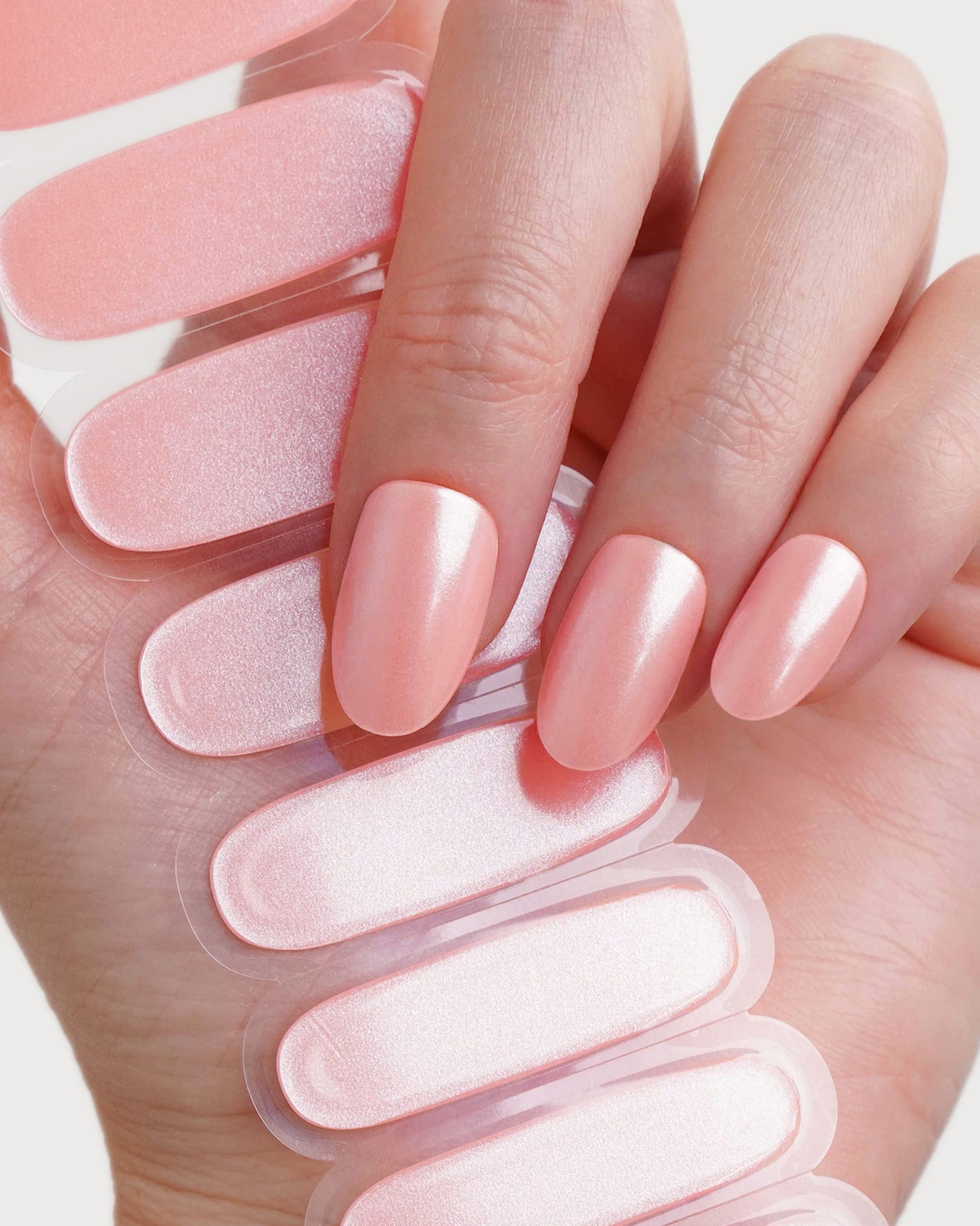 doonails-glazed-peach-uv-gel-strips-pfirsich-chrome-glow image 5