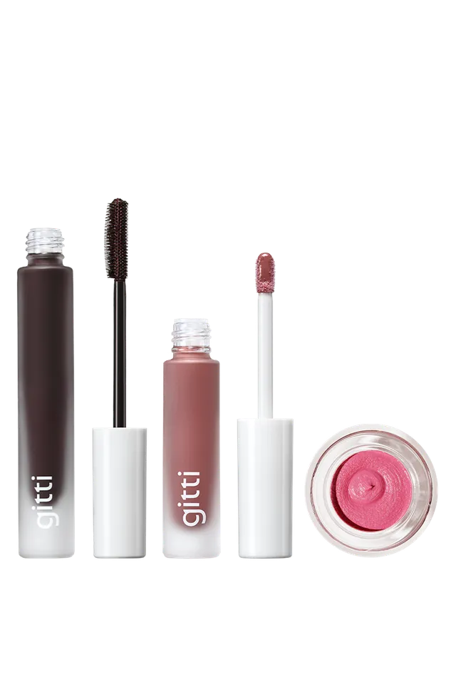 gitti-lash-lip-cheek-trio-mascara-lip-glaze-velvet-cheeks-set image 1