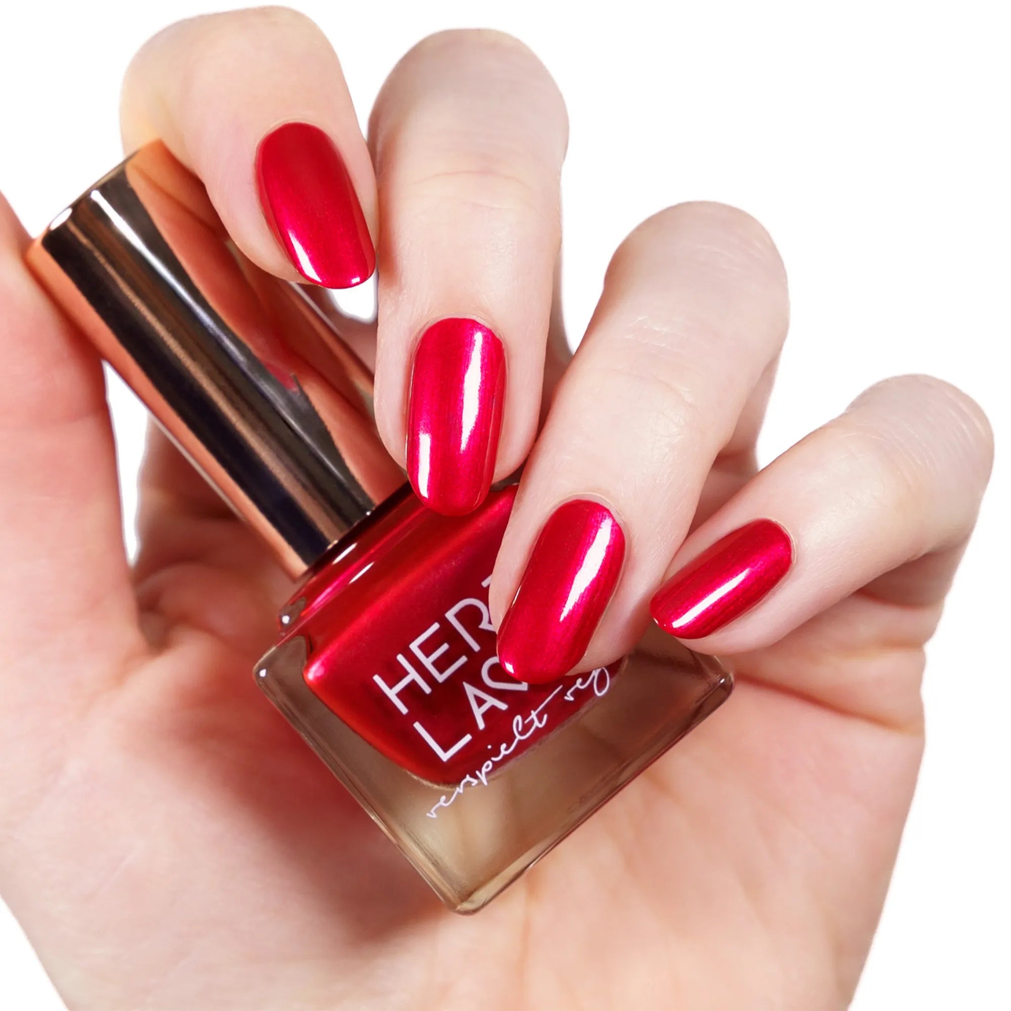 herzlack-l-amour-veganer-nagellack-tiefrot-mit-rot-pink-schimmer-11-ml image 2
