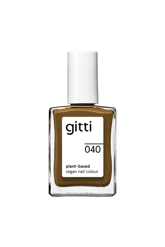 gitti-no-040-plant-based-nagellack-erdiges-gr-n-mit-goldgelb image 1