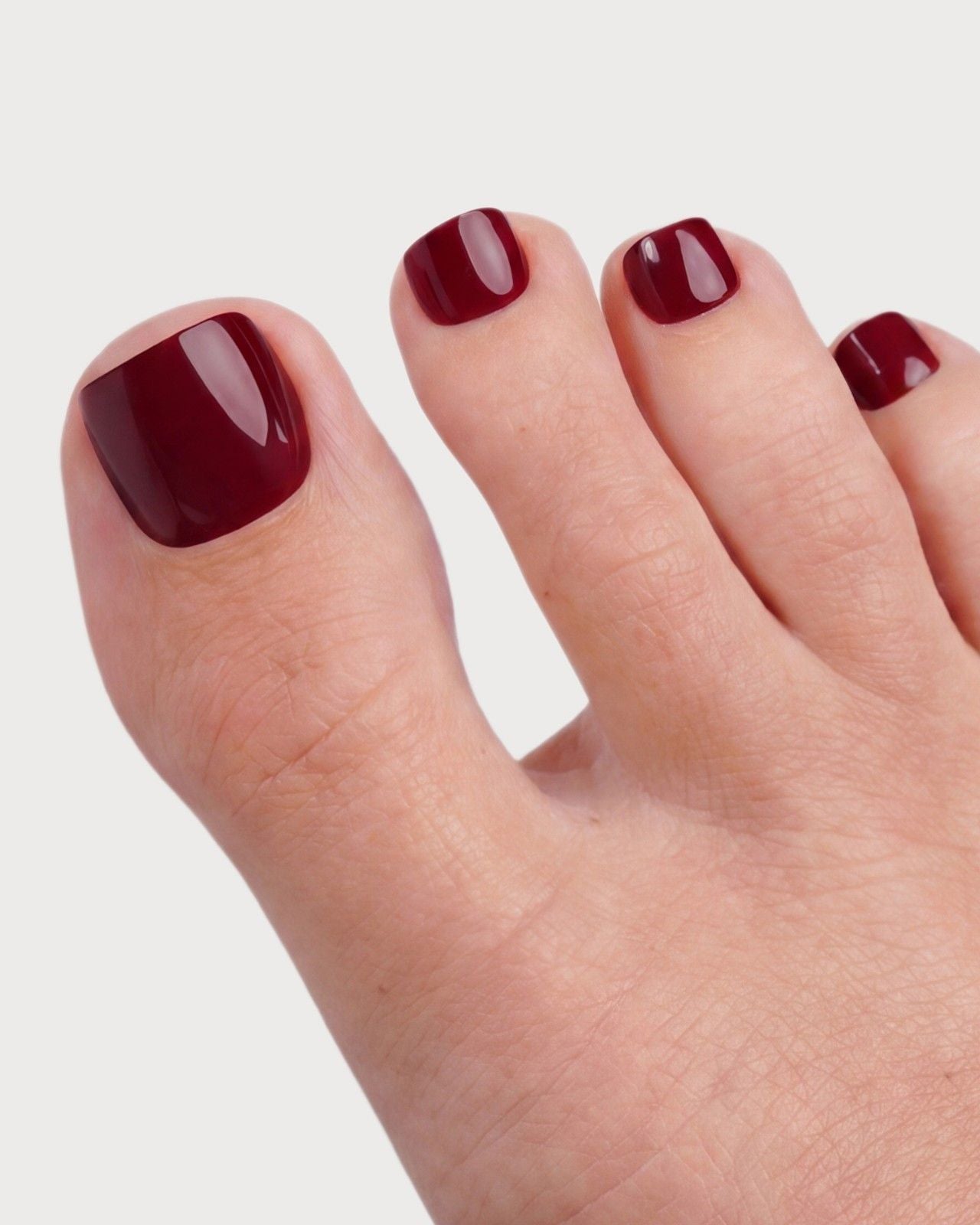 doonails-love-paris-pedik-re-soft-gel-press-ons-dunkelrot-zehen image 2