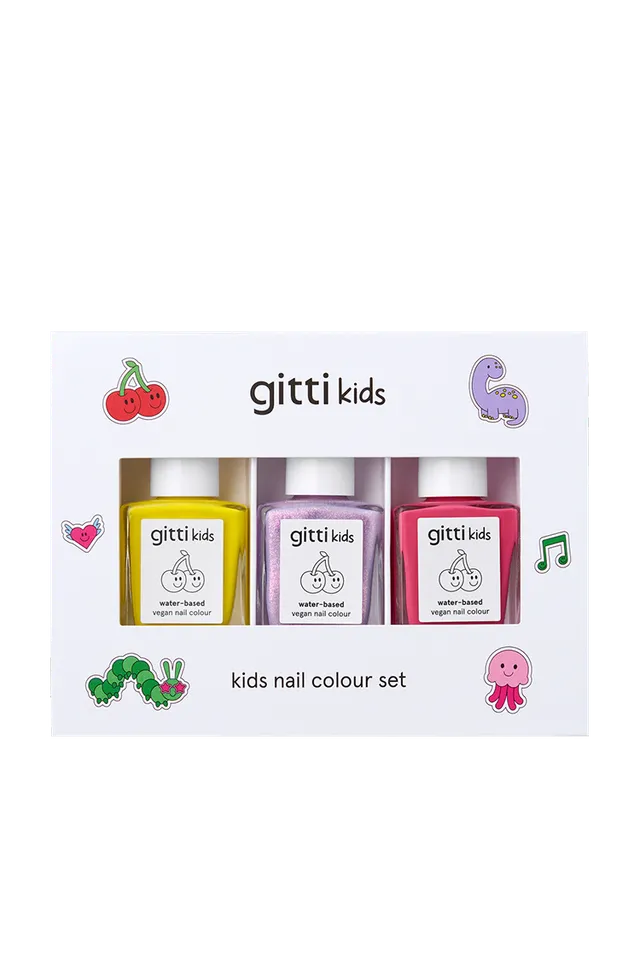 gitti-tiny-sparks-set-kids-nagelfarben-3er-set-yellow-lemon-confetti-pink-lilac- image 1
