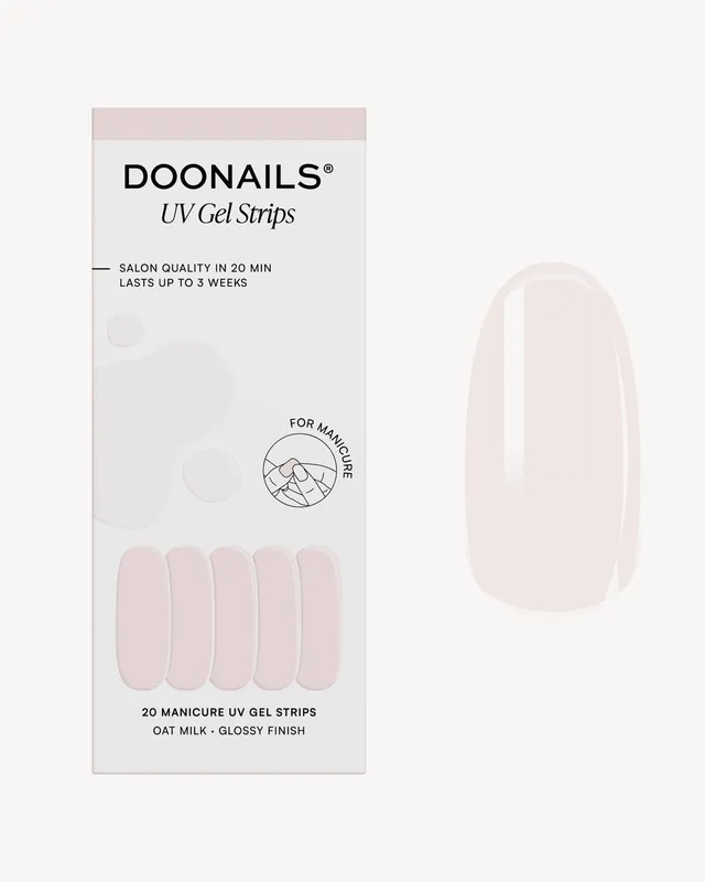 doonails-oat-milk-uv-gel-strips-milchig-wei-transparent image 1
