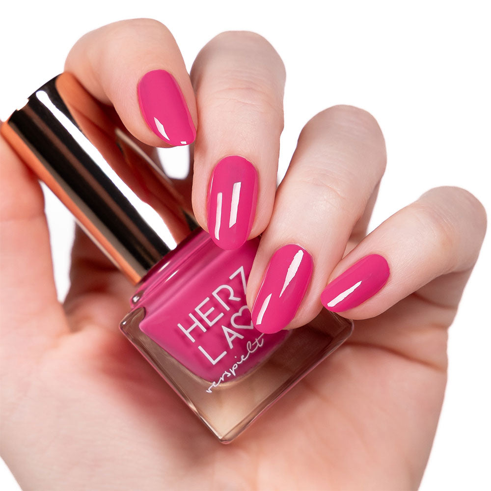 herzlack-flamingo-pink-one-coater-veganer-nagellack-pink-11-ml image 2
