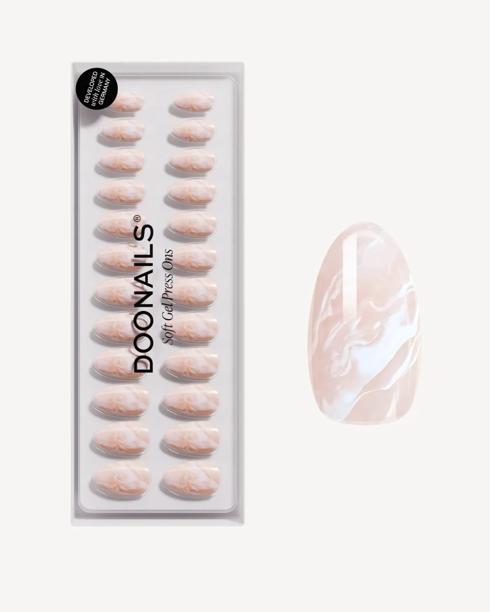 doonails-nude-marble-short-almond-soft-gel-press-ons image 1