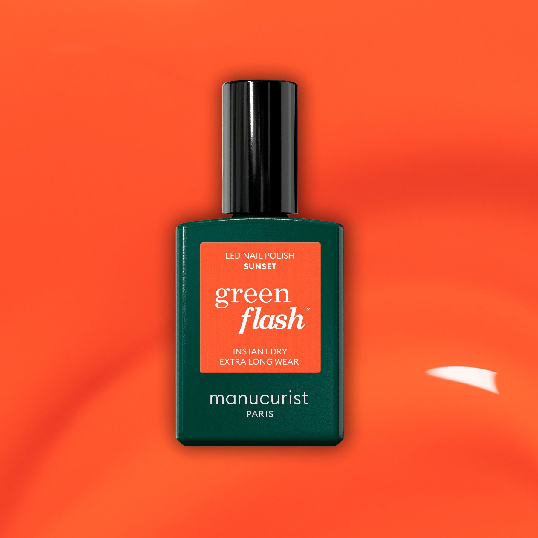 manucurist-green-flash-sunset-veganer-led-nagellack-orange image 1