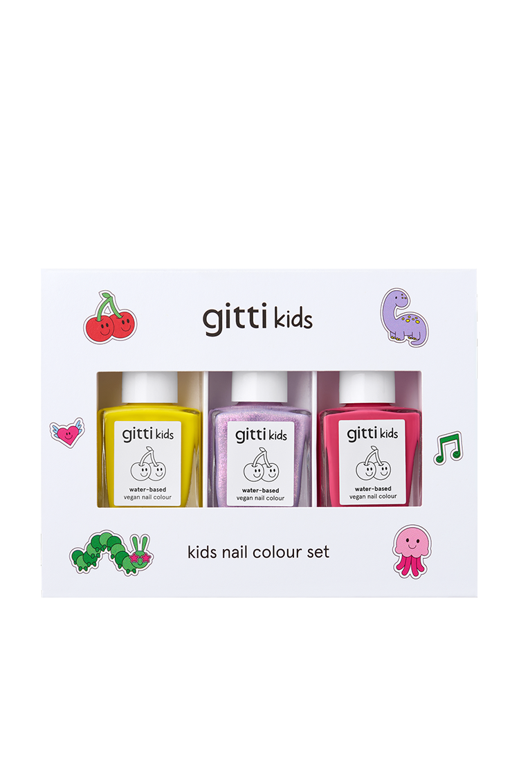 gitti-tiny-sparks-set-kids-nagelfarben-3er-set-yellow-lemon-confetti-pink-lilac- image 1
