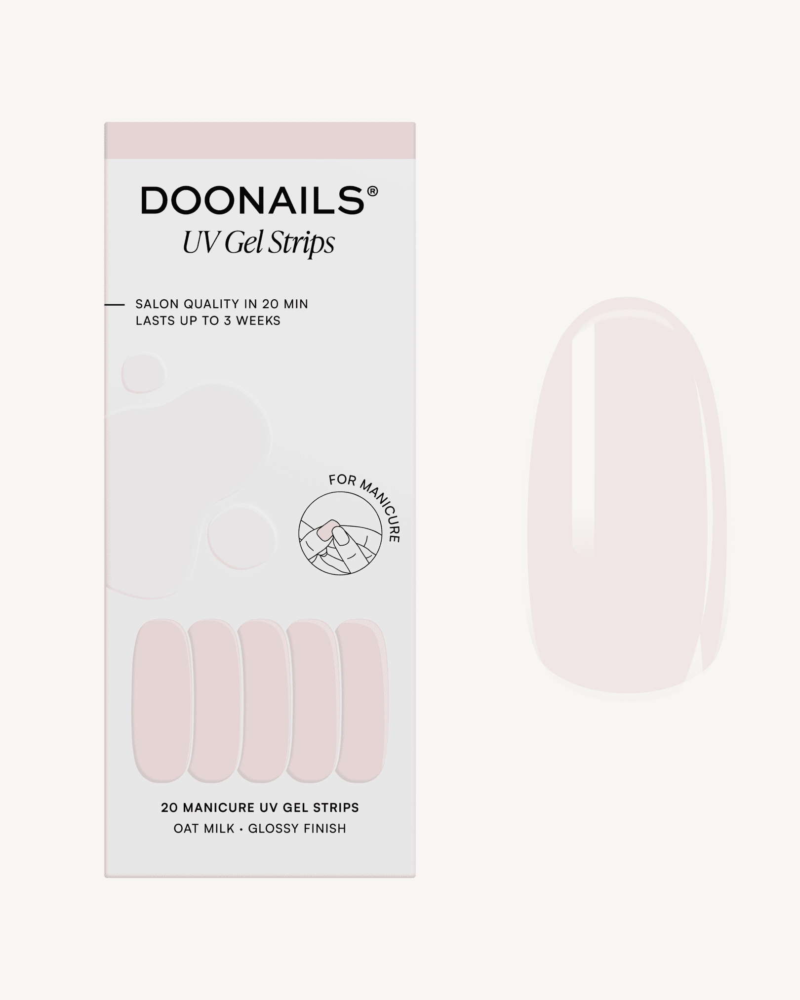 doonails-oat-milk-uv-gel-strips-milchig-wei-transparent image 1