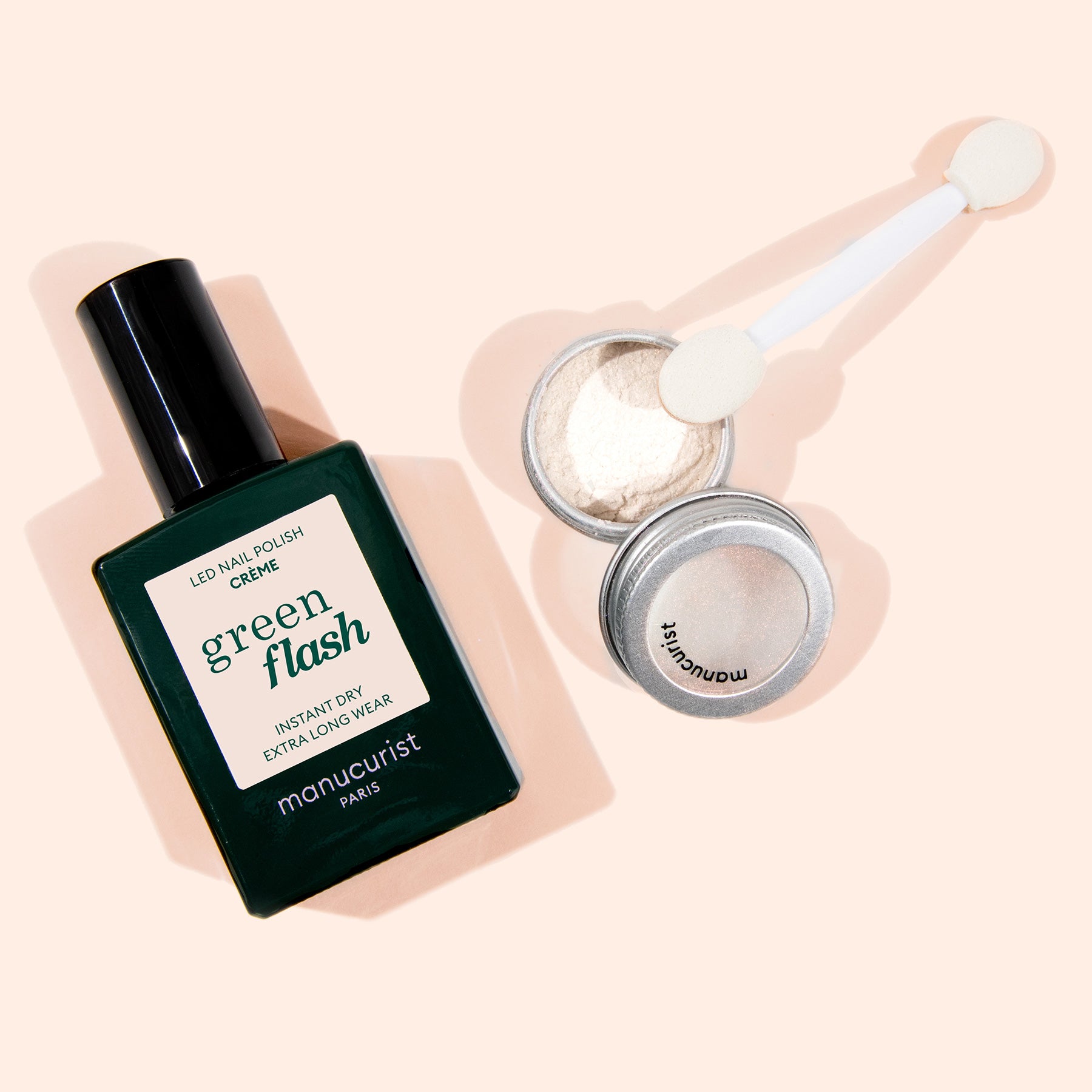 manucurist-the-one-only-duo-nagellack-set-green-flash-green-poudres-glazed-effec image 3